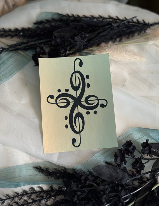 Om Clef Sigil Sticker (Gold)